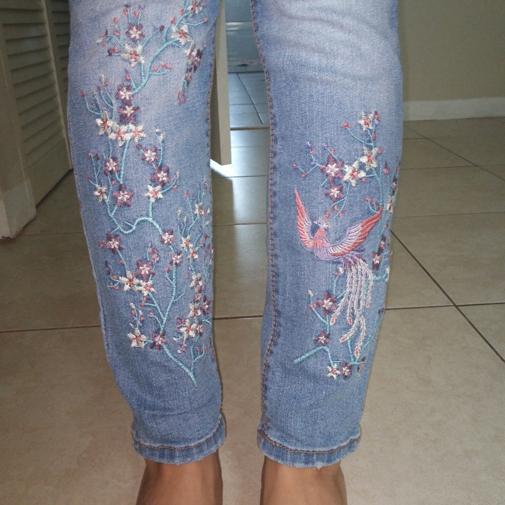 Vintage embroidered pants